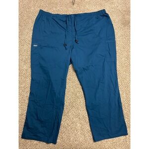 Cherokee Workwear Scrub Pants 5XL Caribbean Blue Drawstring Cargo WW190 Men